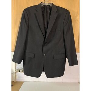 Jos A. Banks Blazer Jacket Men's 44R Charcoal Grey Two Button Formal Coat